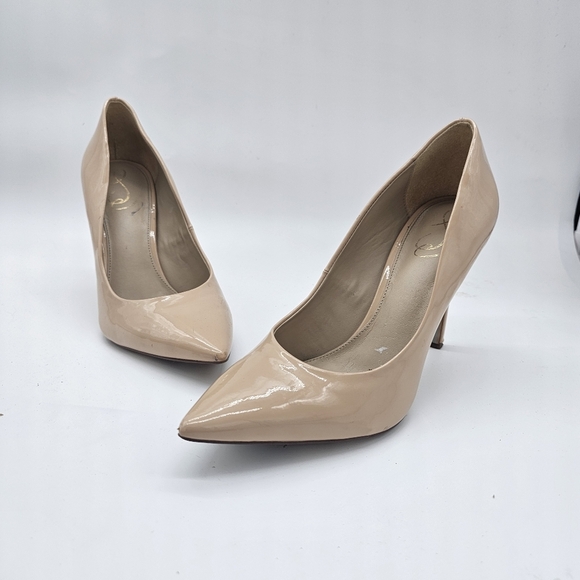 Sam Edelman Hazel Pointed Toe PumpWomen’s Size 10 – Beige Blush Patent Leather - Picture 3 of 11